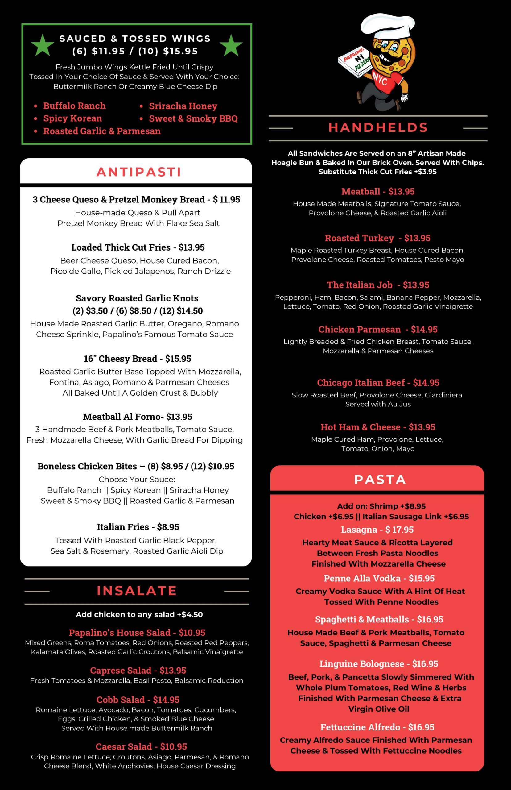Papalino's Pizza Menu | Germantown, Louisville KY best pizza